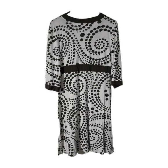Athleta Shift Dress Geometric Dots, White & Brown, Medium - Picture 5 of 5